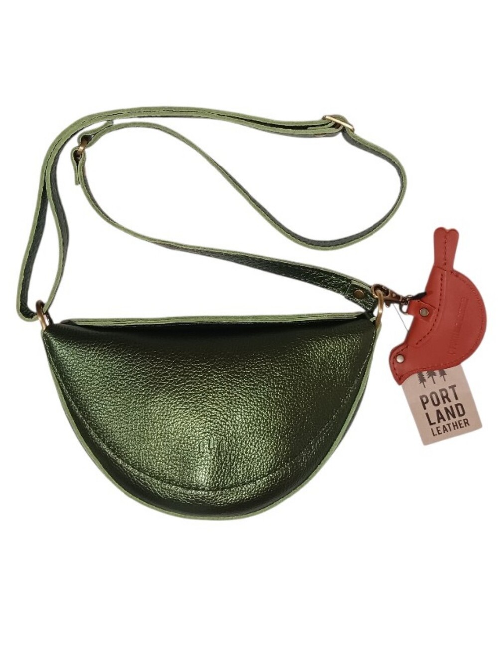 Portland Leather Koala Sling Bag Greench & Mockingbird Pouch - Picture 5 of 16